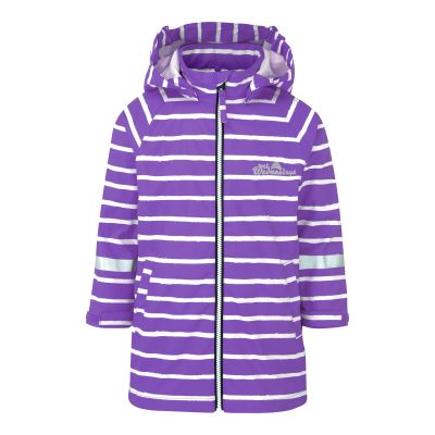 School Rain Jacket - Perfect Purple Stripe