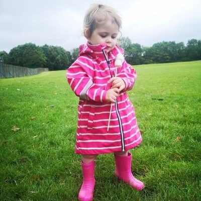 School Rain Jacket - Pretty Pink Stripe  - Alternative Image