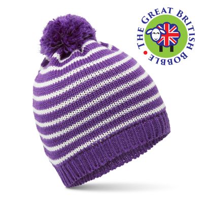 The Great British Bobble - Perfect Purple Stripe