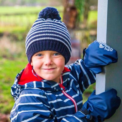 Outdoors Fleece Lined Mittens - Sailor Blue  - Alternative Image