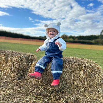 Outdoors Fleece Lined Dungaree - Sailor Blue  - Alternative Image