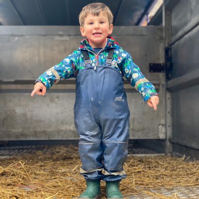 Scandi Fleece Lined Jacket & Fleece Lined Dungarees Set  - Alternative Image