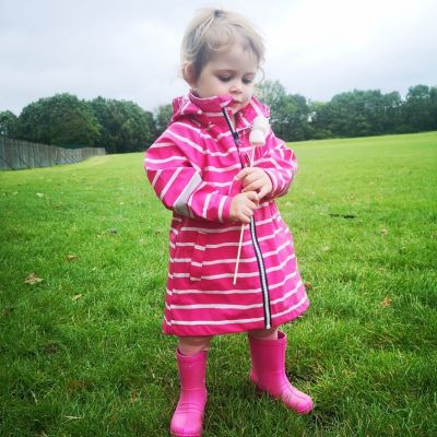 Clearance School Rain Jacket - Pretty Pink Stripe  - Alternative Image