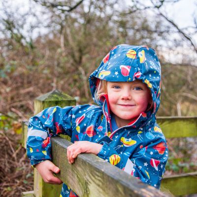 Scandi Fleece Lined Jacket - Space Aliens  - Alternative Image