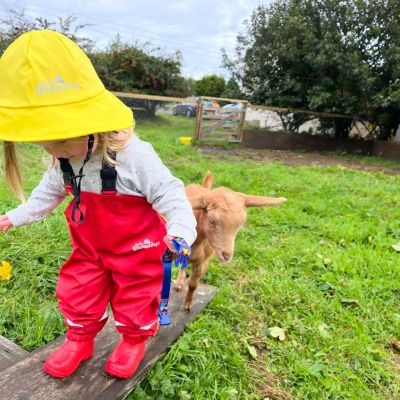 Outdoors Dungarees & Sou'wester Rain Hat  - Alternative Image